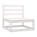 8 Piece Garden Lounge Set White Solid Pinewood