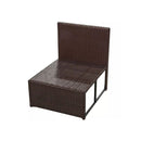 8 Piece Garden Lounge Set With Cushions Poly Rattan Brown