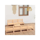 8 Piece Solid Pinewood Garden Lounge Set