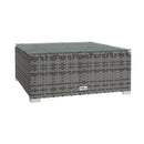 7 Piece Living Lounge Set Poly Rattan Grey