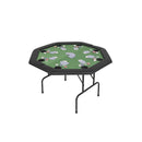 8 Player Folding Poker Table 2 Fold Octagonal Green