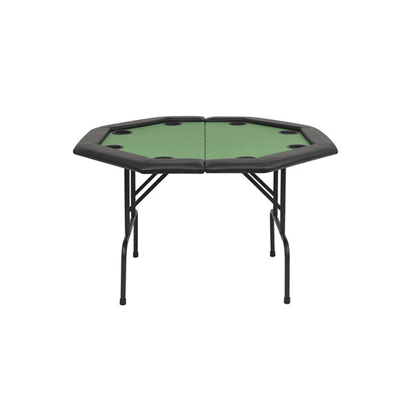 8 Player Folding Poker Table 2 Fold Octagonal Green