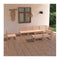 8 Solid Pinewood Piece Garden Lounge Set