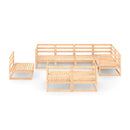 8 Solid Pinewood Piece Garden Lounge Set