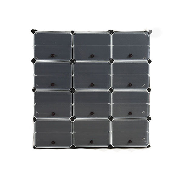 8 Tier 3 Column Cube Cabinet Shoe Storage Organiser Rack