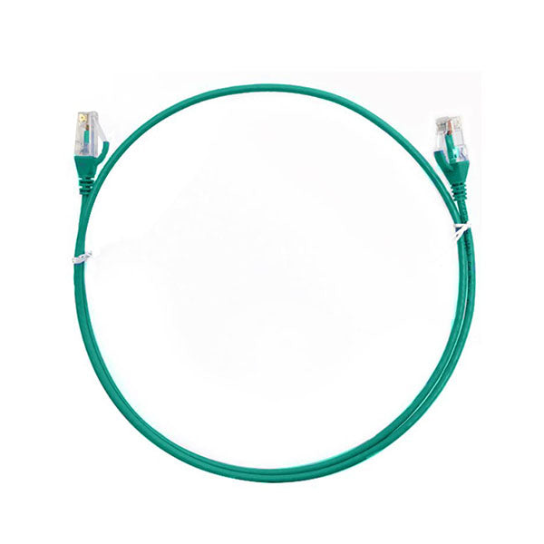 8Ware Cat6 Ultra Thin Slim Cable 50Cm Green Color Rj45 Ethernet Cord