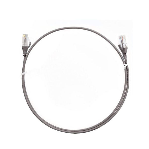 8Ware Cat6 Ultra Thin Slim Cable 25Cm Grey Premium Rj45 Ethernet Cord