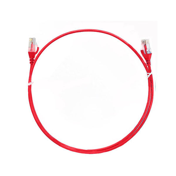 8Ware Cat6 Ultra Thin Slim Cable 3M Red Premium Rj45 Ethernet Lan