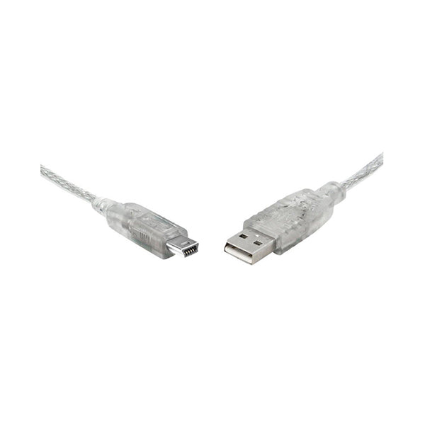8Ware Usb2 Cable 1M A To Mini Usb B Male To Male Transparent
