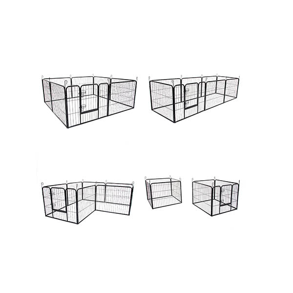 8 Panel Foldable Pet Playpen 31 Inch Cover Green