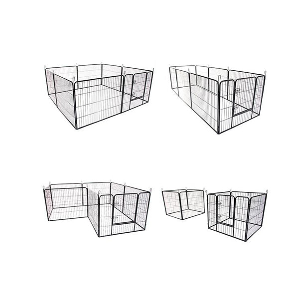 8 Panel Foldable Pet Playpen 42" w/ Cover - GREEN