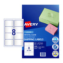 Avery Laser Label Clear L7565 8Up Pack Of 25