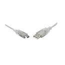 8Ware Usb Cable 3M A To B Mini Transparent Metal Sheath