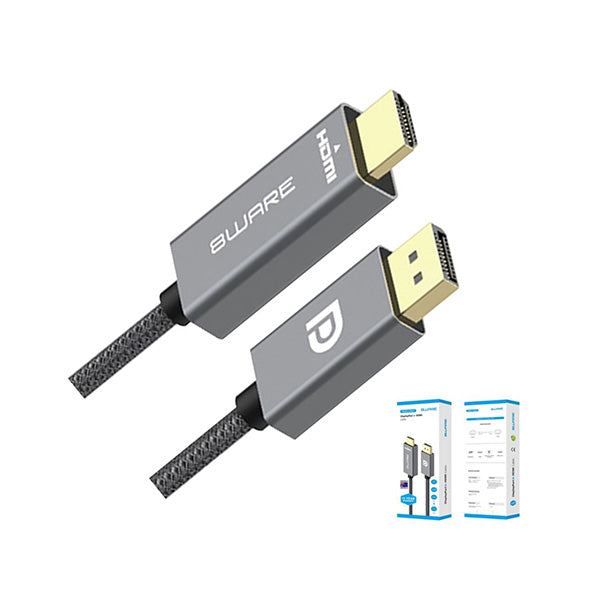 8Ware 2M Displayport Dp To Hdmi Male To Male Adapter Converter Cable