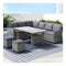 9 Seater Outdoor Dining Set Patio Furniture Wicker Lounge Table Chairs