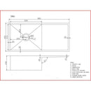 960x450x230mm Handmade Kitchen Sink Single Bowl Drainer Board