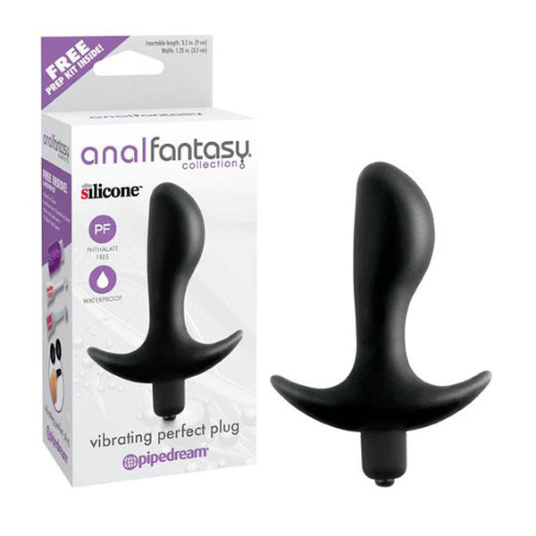 9 Cm Anal Fantasy Collection Vibrating Perfect Butt Plug Black