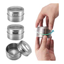 9 Magnetic Spice Jar Tins And Steel Rack 150G