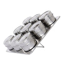 9 Magnetic Spice Jar Tins And Steel Rack 150G