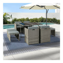 9 Pcs Outdoor Dining Set Table Chairs Patio Lounge Setting Furniture