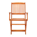 9 Piece Folding Outdoor Dining Set Solid Eucalyptus Wood