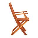 9 Piece Folding Outdoor Dining Set Solid Eucalyptus Wood