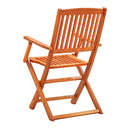 9 Piece Folding Outdoor Dining Set Solid Eucalyptus Wood