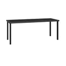 9 Piece Black Garden Dining Set Poly Rattan