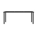 9 Piece Black Garden Dining Set Poly Rattan
