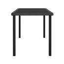 9 Piece Black Garden Dining Set Poly Rattan