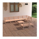 9 Piece Garden Lounge Set Solid Pinewood