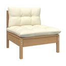 9 Piece Garden Lounge Set With Cushions Honey Brown Pinewood