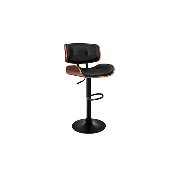 Bar Stool Kitchen Swivel Chair Wooden Leather Gas Lift Odette