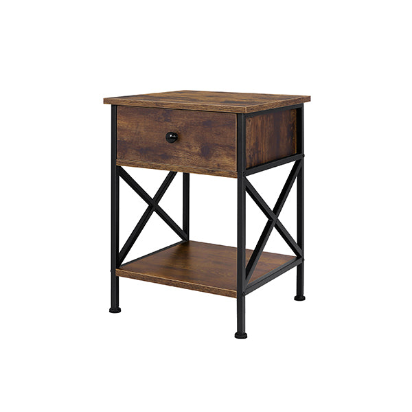Bedside Table Wood Storage Cabinet Wooden Side Table