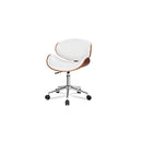 Wooden Office Chair Computer Chairs Home Seat Pu Leather