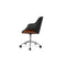 Wooden Office Chair Computer Chairs Home Seat Pu Leather Black