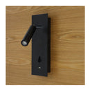 Adjustable Hotel Wall Light Black With Usb