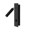 Adjustable Hotel Wall Light Black With Usb