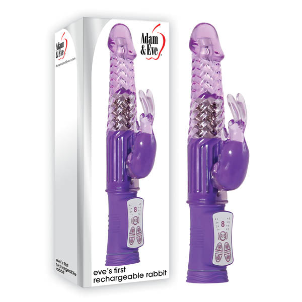 Adam And Eve First Purple Usb Rechargeable Rabbit Vibrator