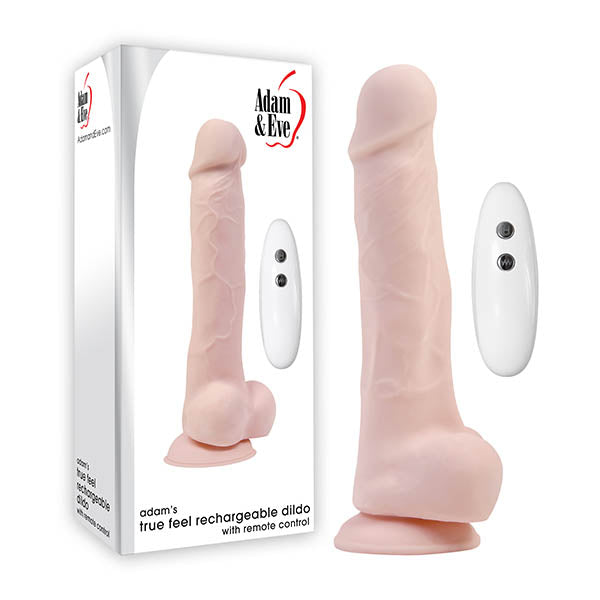 Adam And Eve True Feel Rechargeable Dildo Flesh Vibrating Dong