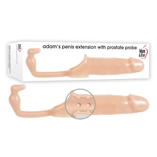 Adam And Eve Flesh Penis Extender Sleeve With Anal Plug