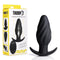 Thump It Kinetic Thumping 7X Swirled Anal Plug - Black 13.2 cm USB Rechargeable Thumping Butt Plug