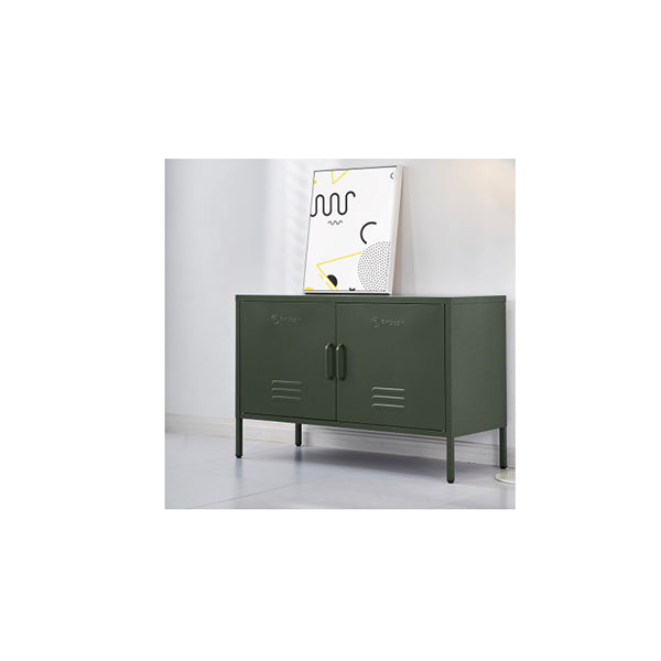 Base Metal Locker Storage Shelf Organizer Cabinet Sideboard Green