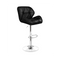 2Pcs Bar Stools Willa Kitchen Gas Lift Swivel Chair Leather Black
