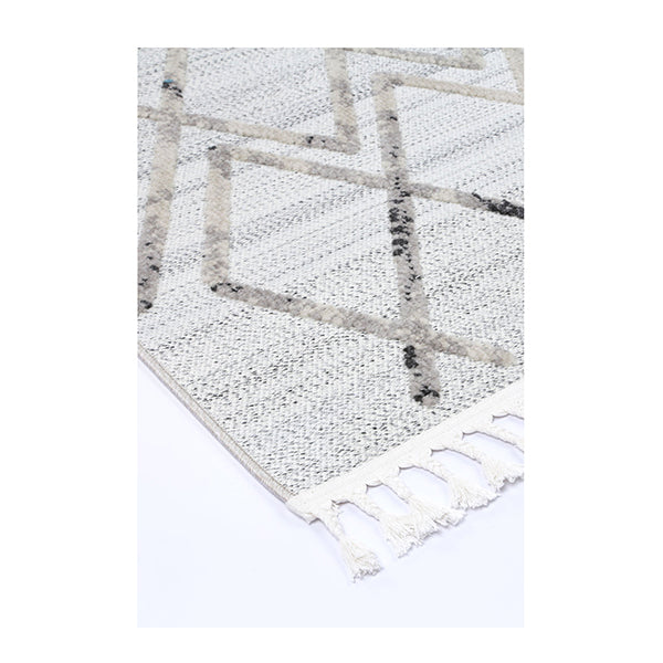 Aria Cream Grey Diamond Rug