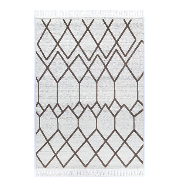 Aria Cream Beige Diamond Rug