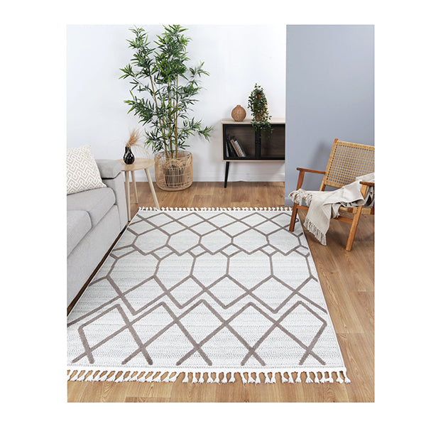 Aria Cream Beige Diamond Rug