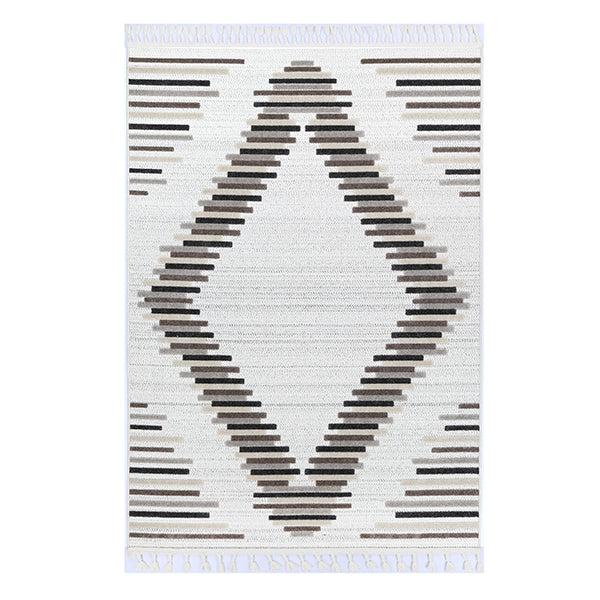 Aria Beige Cream Diamond Rug