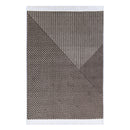 Aria Cream Brown Geometric Striped Rug