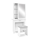 Dressing Table Mirror Stool Mirror Cabinet Makeup Storage Desk